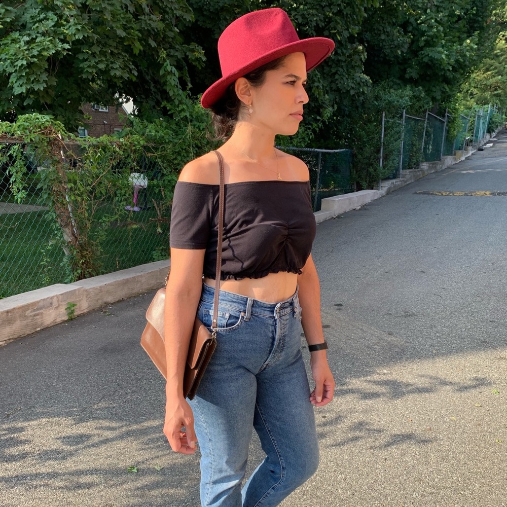 Burgundy Cowgirl Style Hat